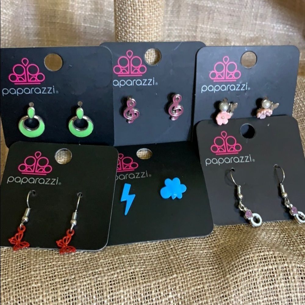 6 kits earrings- butterflies, flower, diamond r